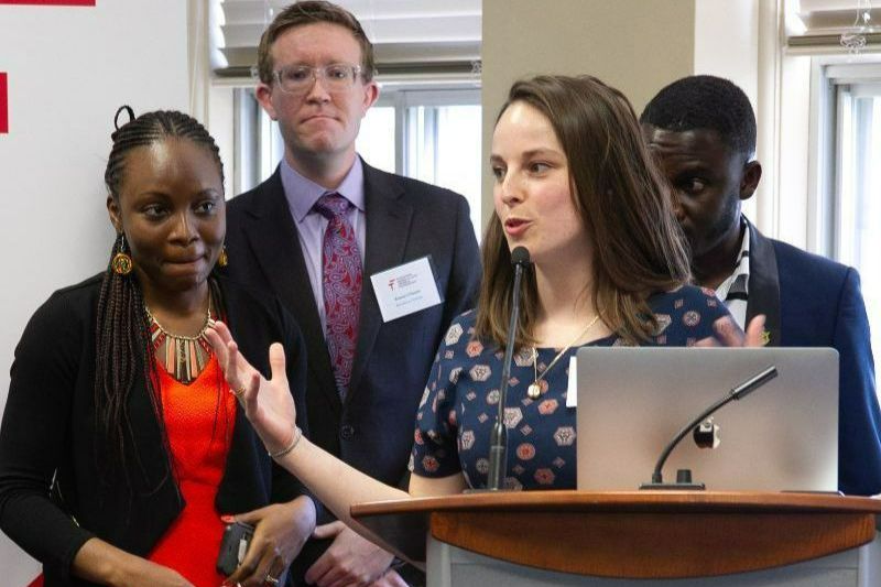 Lydie Belporo. Kowan O'Keefe, Cristina Wood and Joshua Okyere.