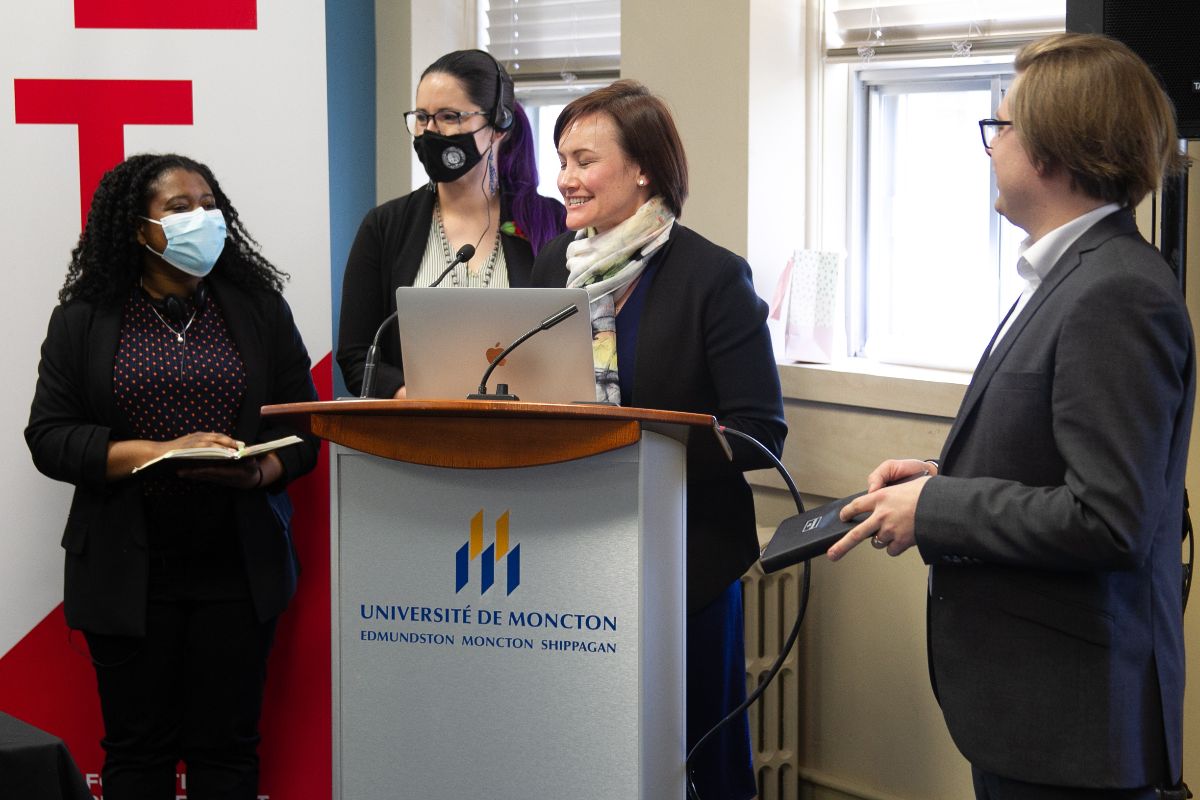 Chanelle Robinson, Monique Auger, Kylie Heales and Étienne Cossette-Lefebvre.