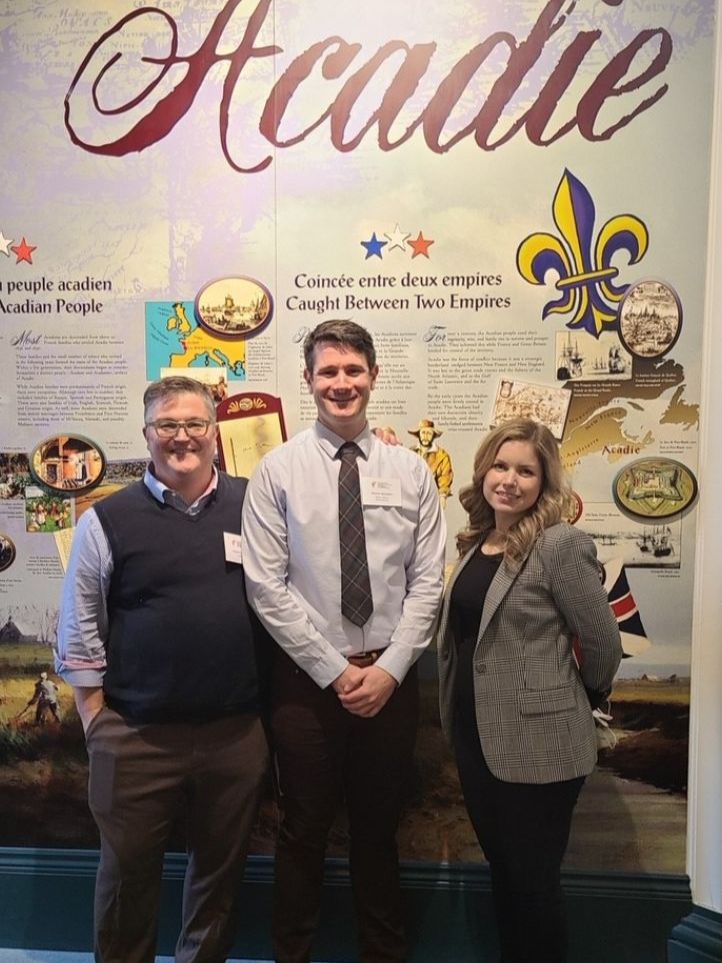 Professor François Larocque, 2021 Fellow, Maxime Bourgeois, Mayor of Memramcook, and Professor Stéphanie Chouinard, 2021 Fellow.