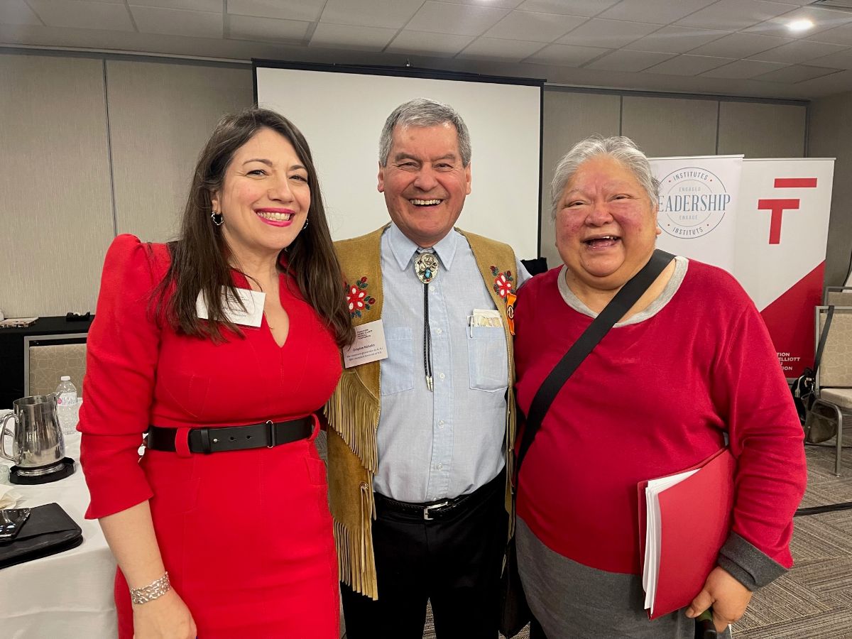 Pascale Fournier, the Honourable Graydon Nicholas and Lorna Williams,