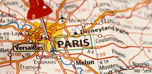 Paris world map pin