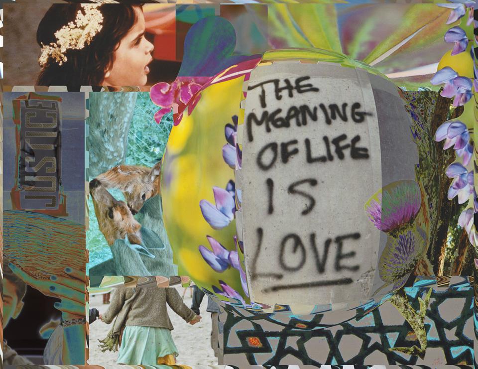 Fabiola Nabil Naguib, Archives Re/Imagined (1 of 4 in Series II), The Meaning of Life is Love, mixed media, varied dimensions, 2020